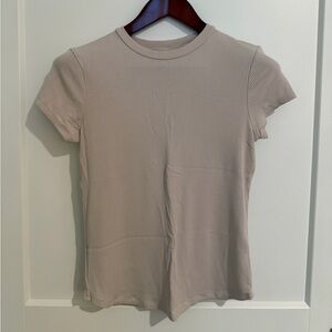 TRUTH Classic Beige Ribbed Top - Size M